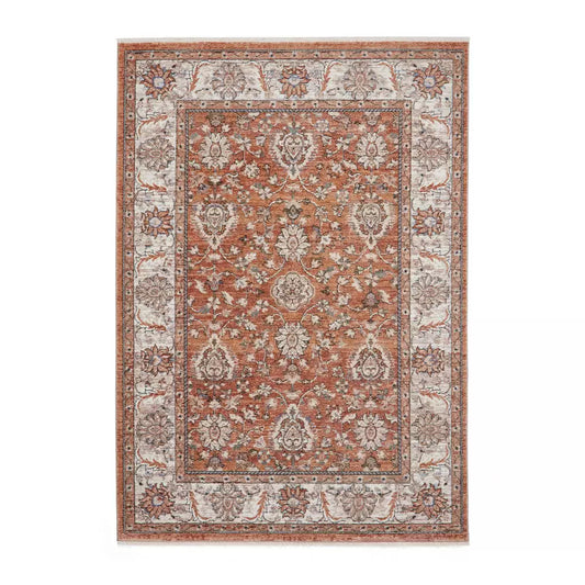 Think Rugs Vintage Terracotta Short Pile Rug - 120x170cm