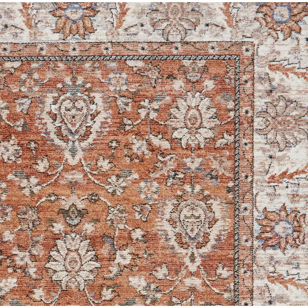 Think Rugs Vintage Terracotta Short Pile Rug - 120x170cm