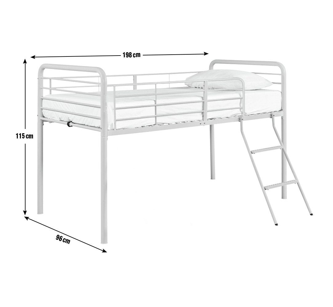 Argos Home Jo Mid Sleeper Metal Bed Frame - Silver