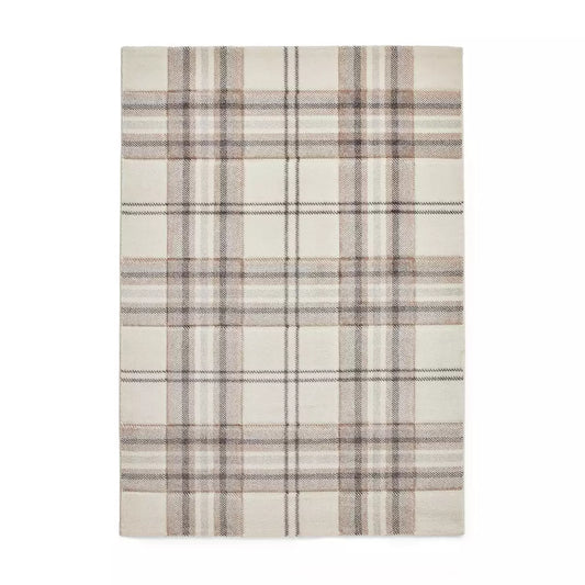 Catherine Lansfield Kelso Natural Short Pile Rug - 80x150cm