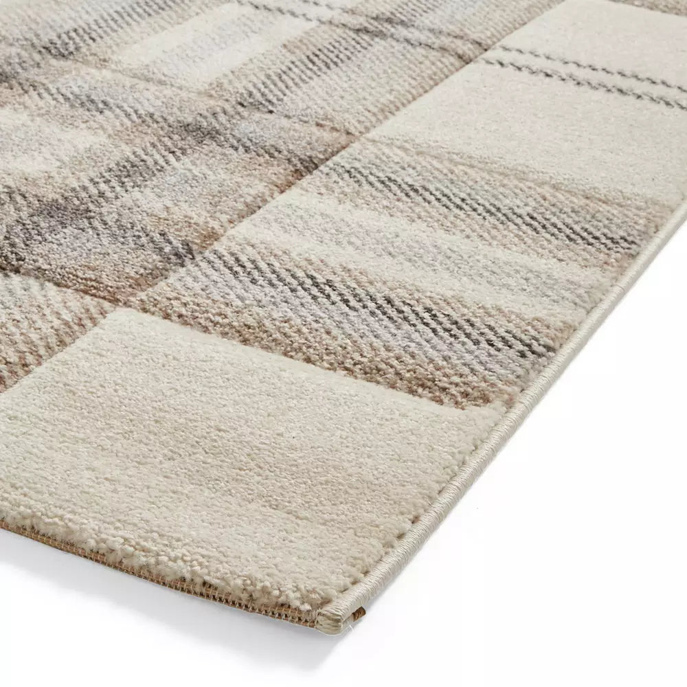 Catherine Lansfield Kelso Natural Short Pile Rug - 80x150cm