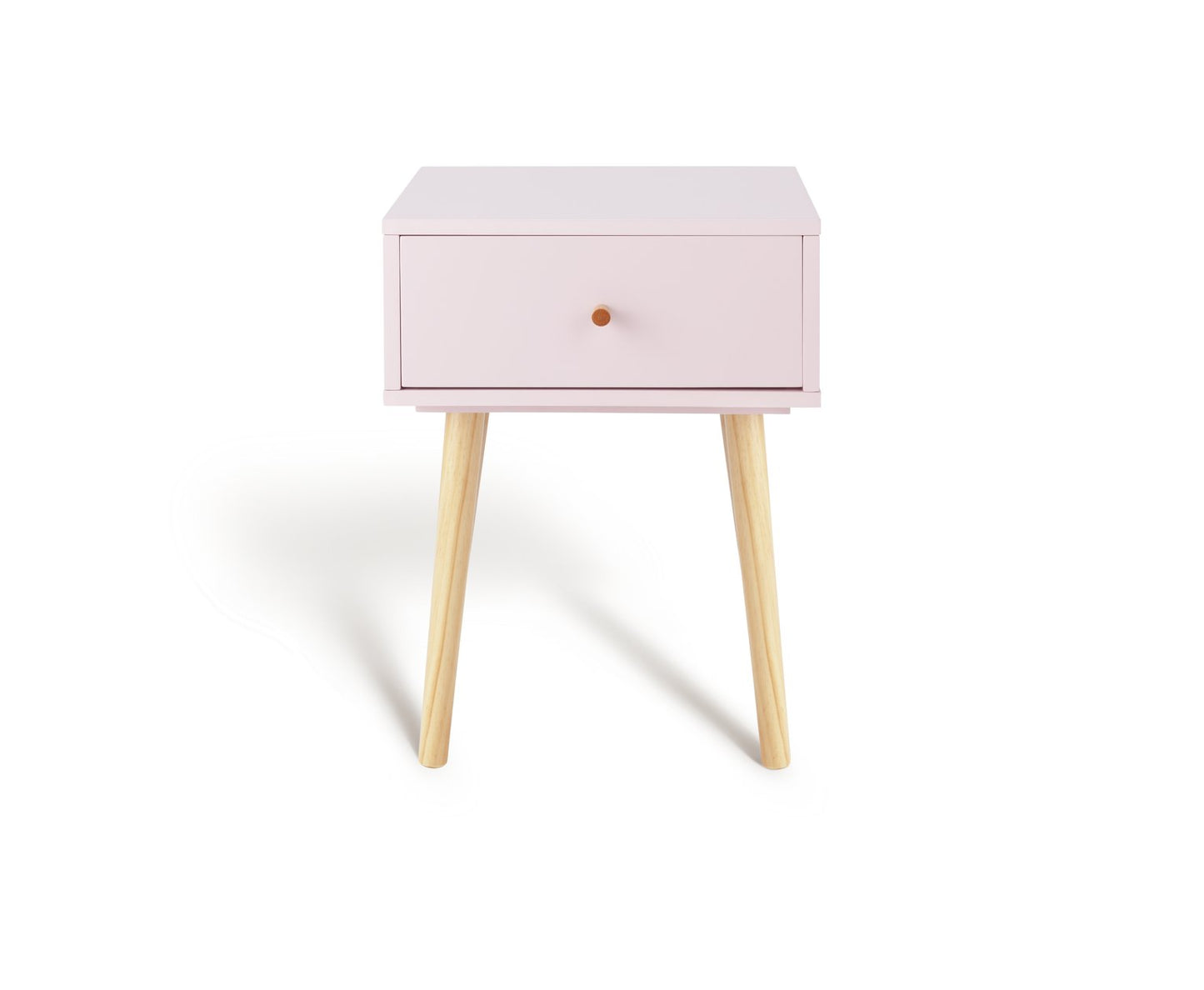 Habitat Otto 1 Drawer Bedside Table - Pink