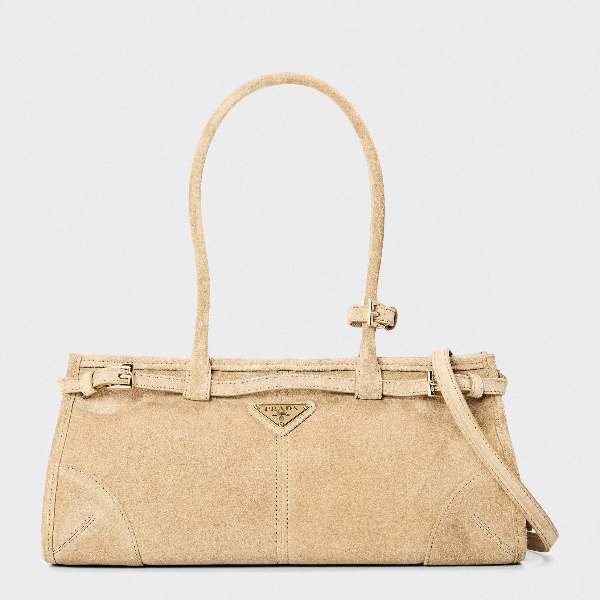 Prada Bonnie Medium Suede Handbag