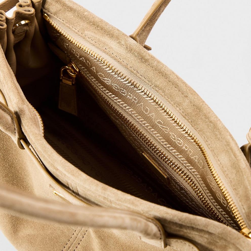 Prada Bonnie Medium Suede Handbag