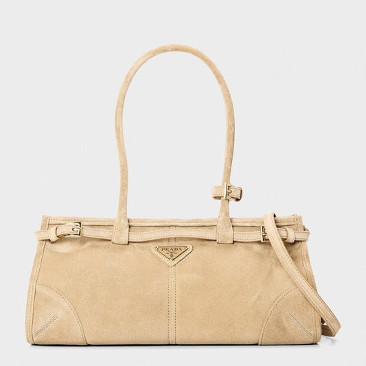 Prada Bonnie Medium Suede Handbag