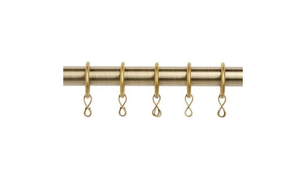 Argos Home 20 Metal Curtain Rings - Antique Brass