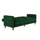 Dorel Pin Velvet Sofa Bed - Green