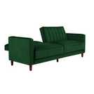 Dorel Pin Velvet Sofa Bed - Green