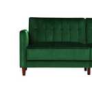 Dorel Pin Velvet Sofa Bed - Green