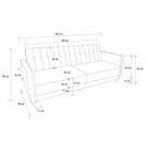 Dorel Pin Velvet Sofa Bed - Green