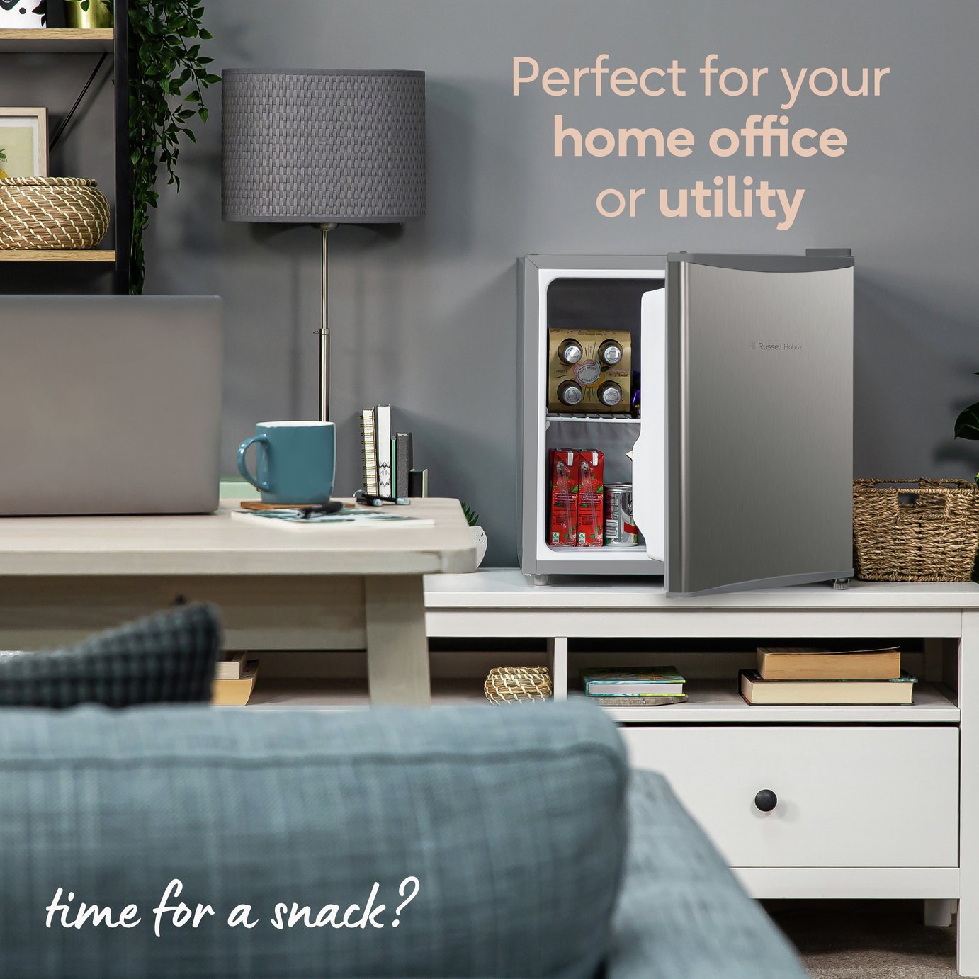 Russell Hobbs RHTTF0E1SS Table Top Fridge - Silver