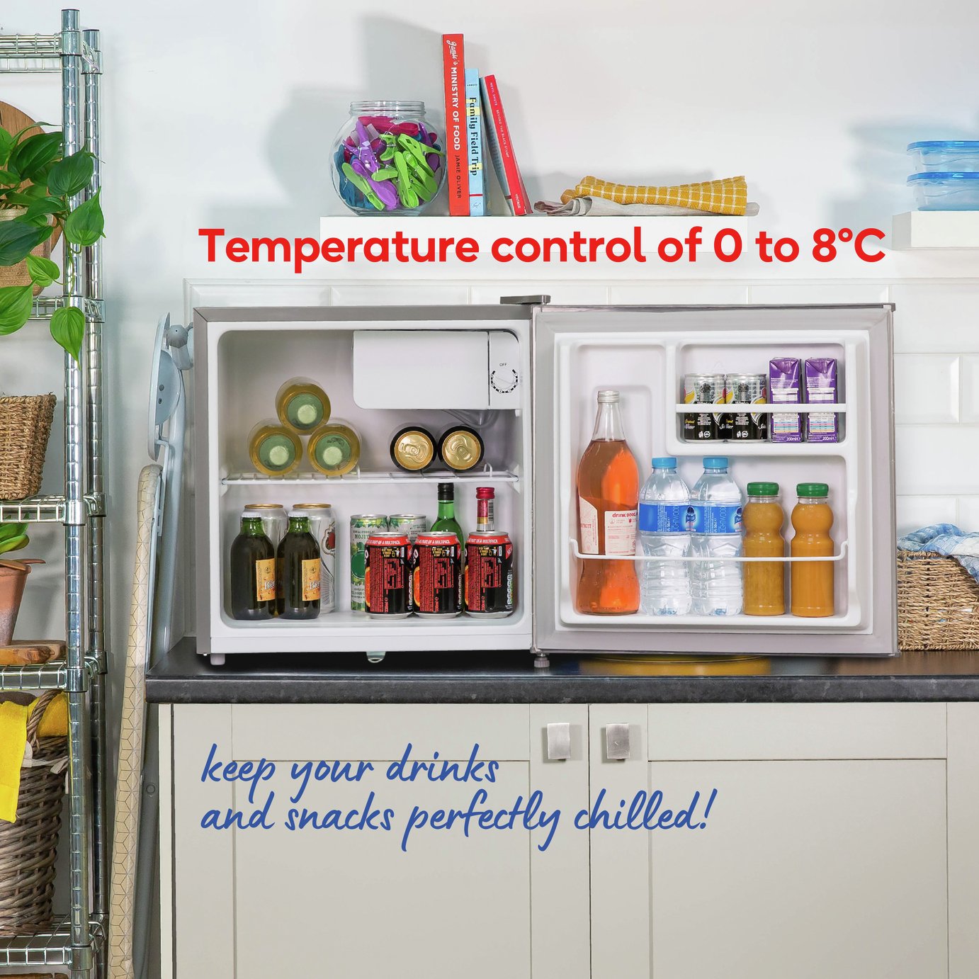 Russell Hobbs RHTTF0E1SS Table Top Fridge - Silver