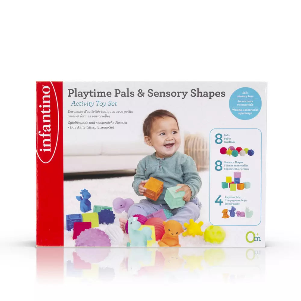 Infantino Playtime Pals & Sensory Shapes Activity Toy Set