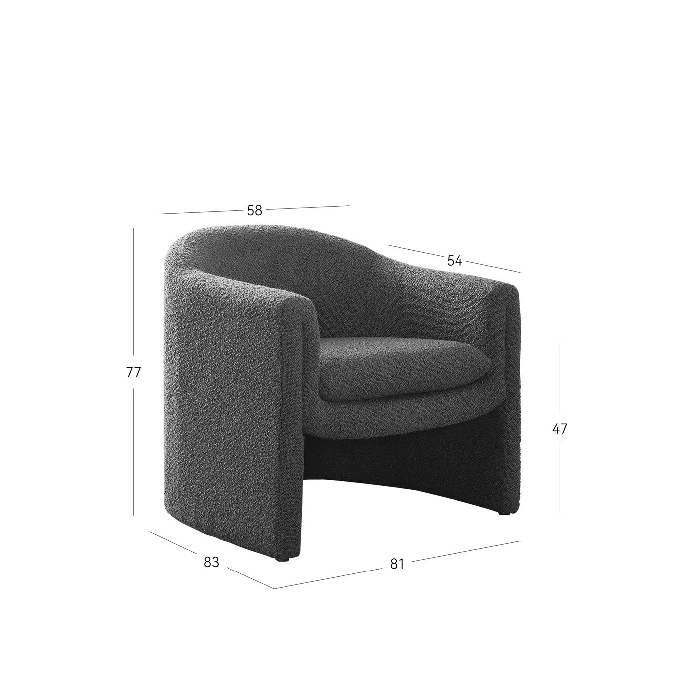 Sofa Source Ettie Arm Chair - Cream