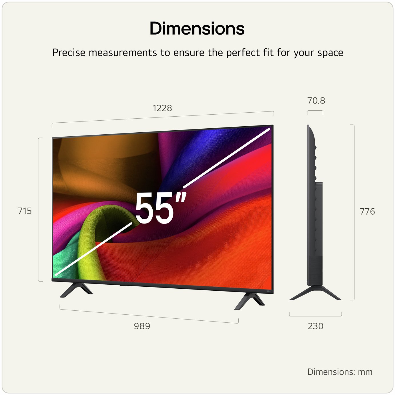 LG 55 Inch 55NU8E0B3LA Smart 4k UHD HDR LED Nano AI TV