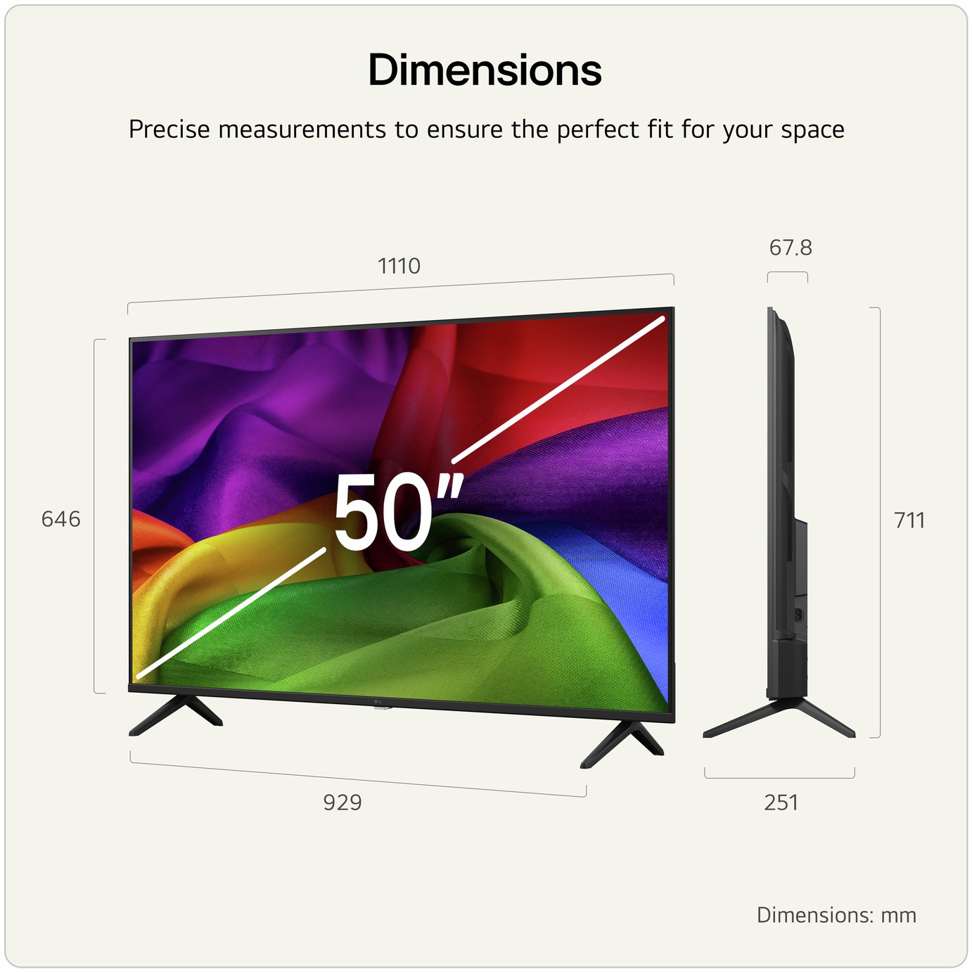 LG 50 Inch 50NU800B6LC Smart 4K UHD HDR LED Nano AI TV