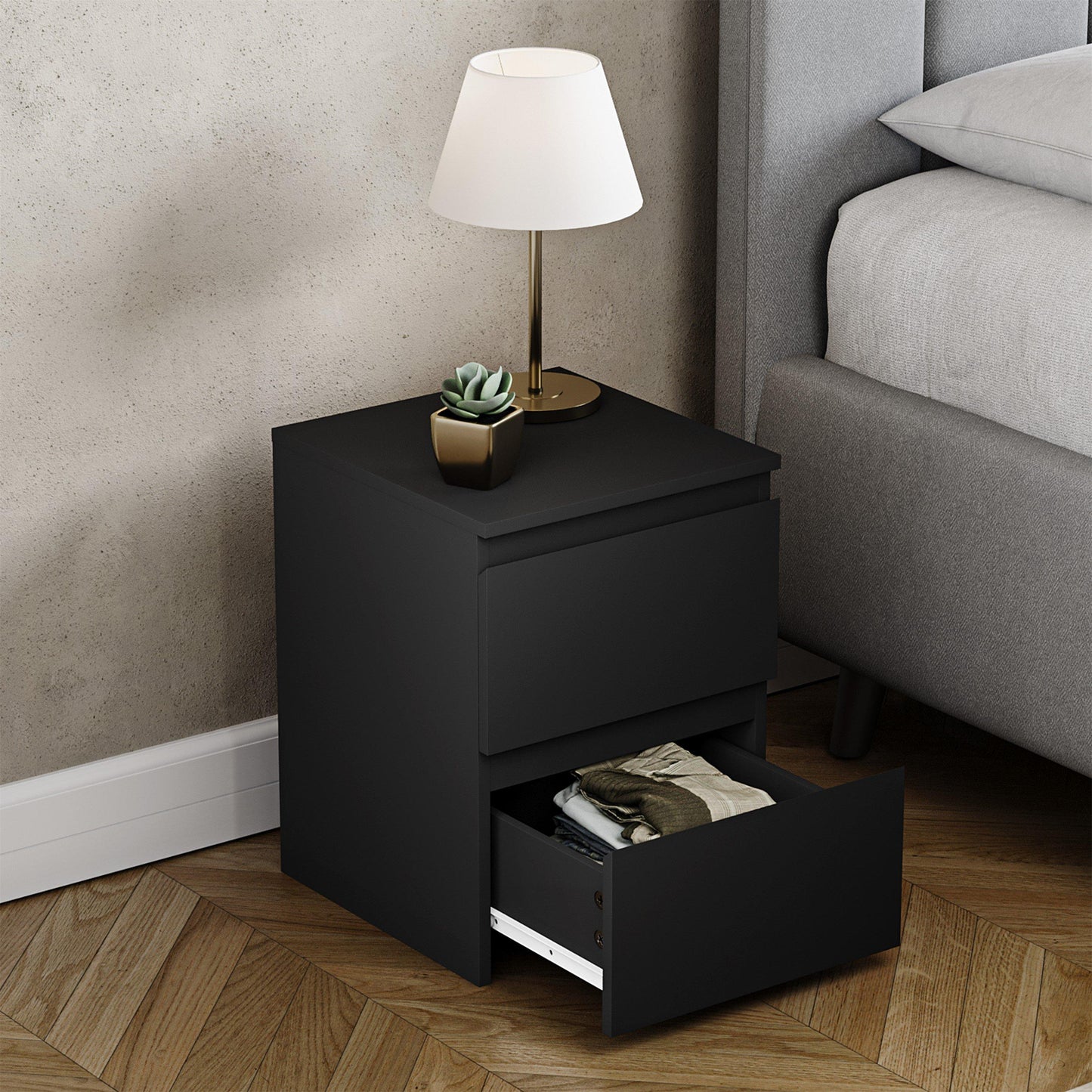 Lassic Vida Designs Denver 2 Drawer Bedside Chest