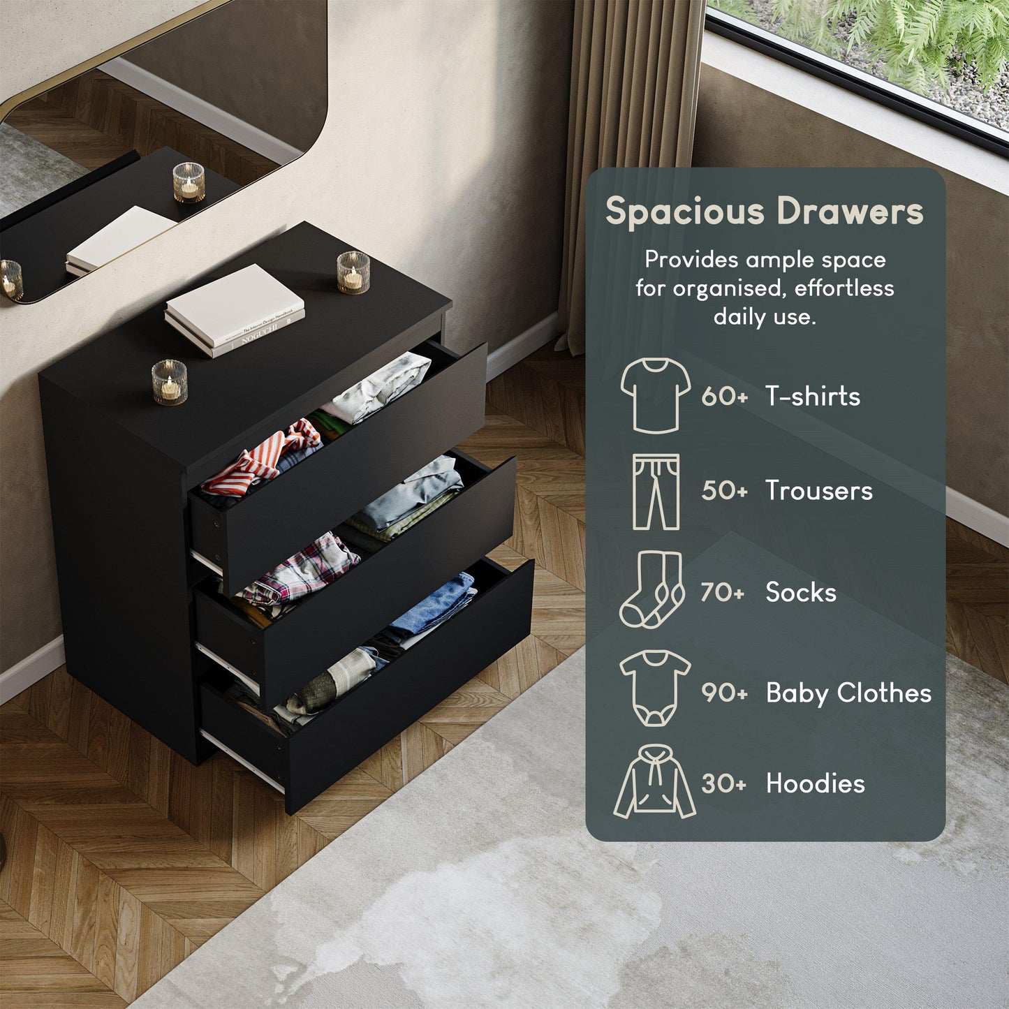 Lassic Vida Designs Denver 3 Drawer Chest