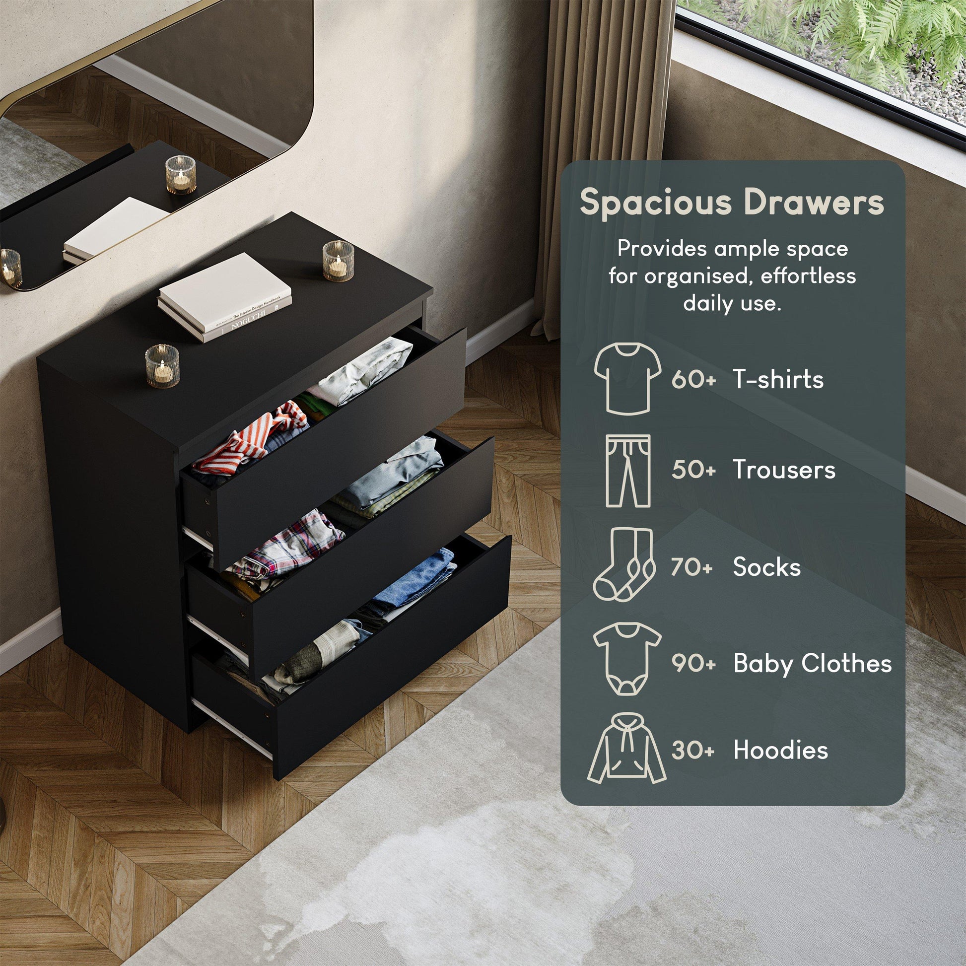 Lassic Vida Designs Denver 3 Drawer Chest