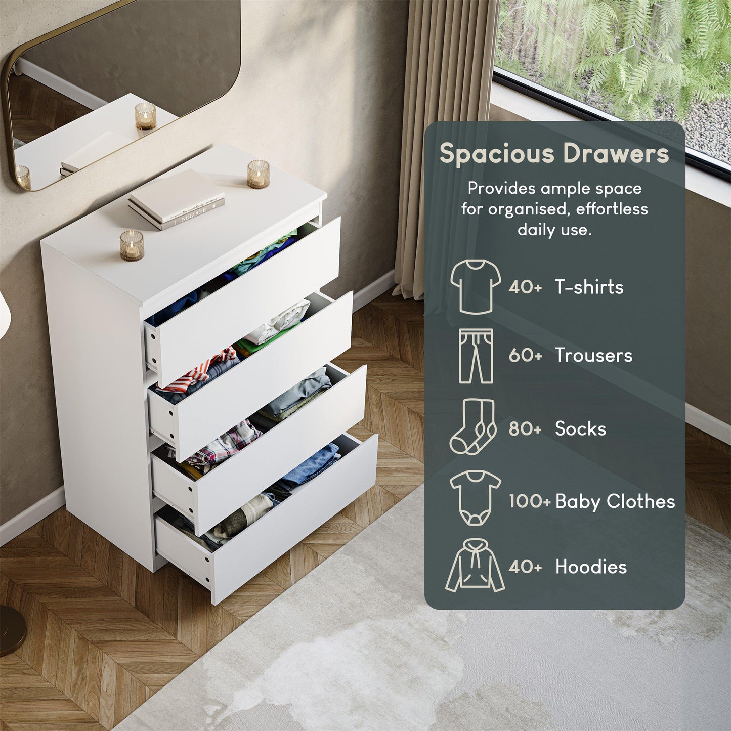 Lassic Vida Designs Denver 4 Drawer Chest