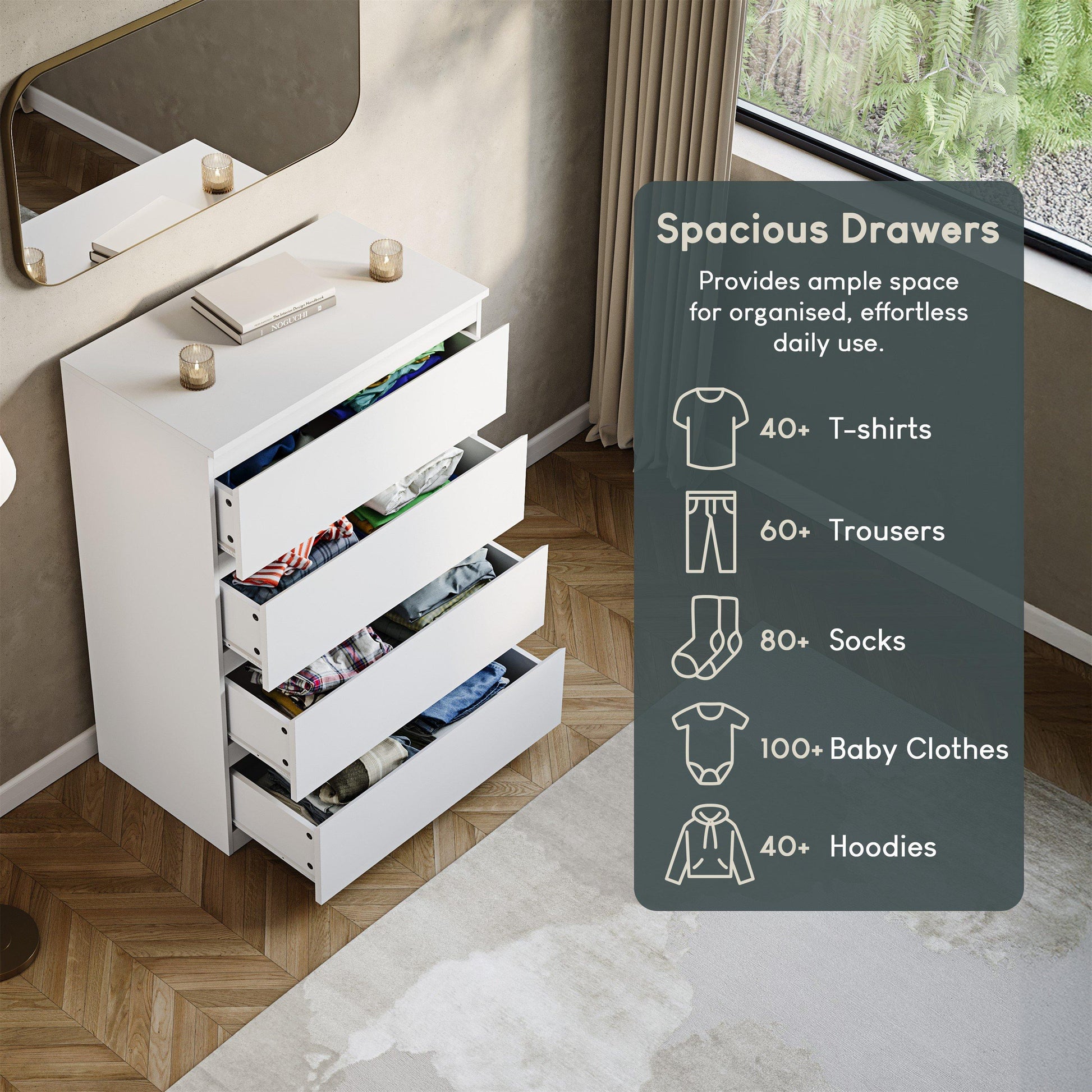 Lassic Vida Designs Denver 4 Drawer Chest