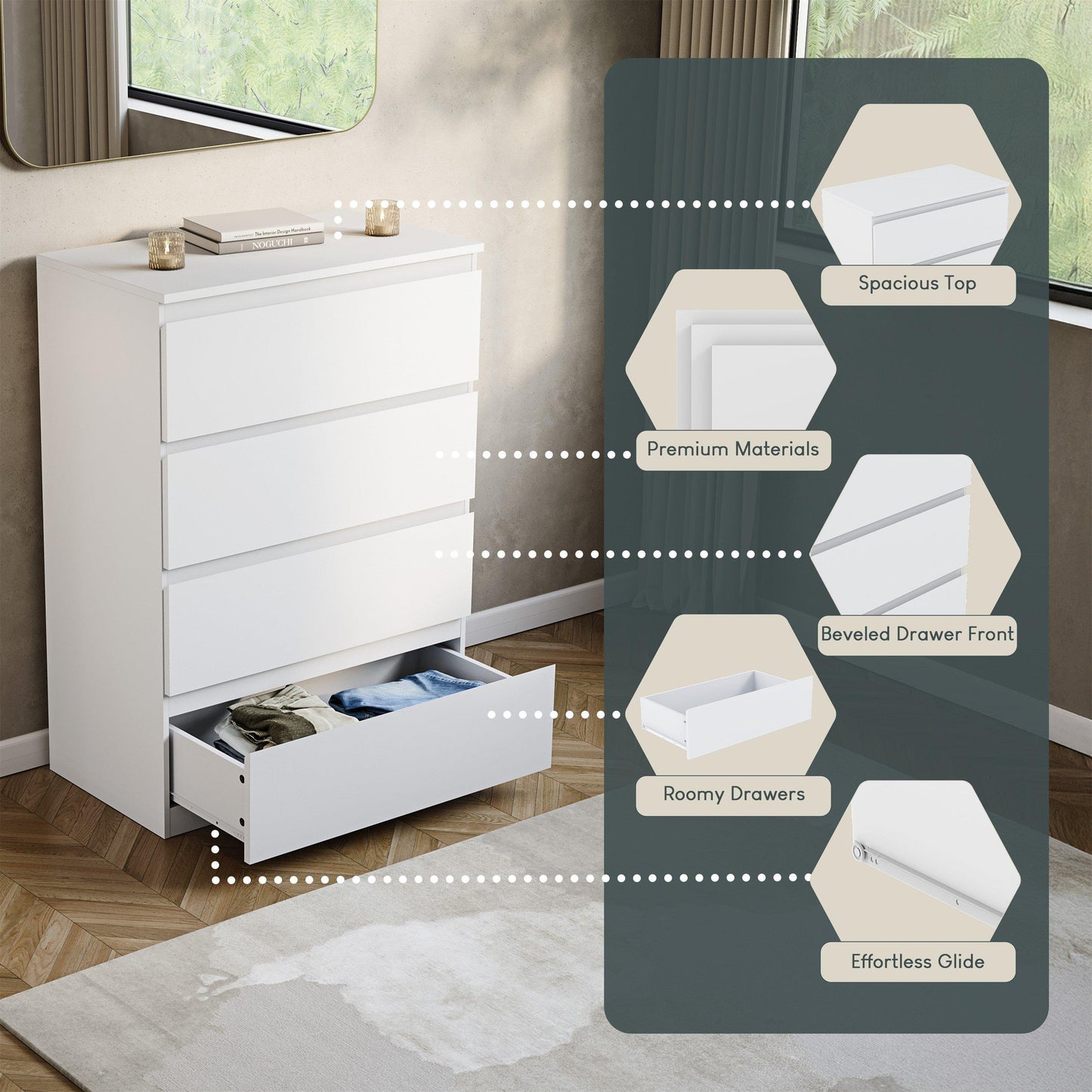 Lassic Vida Designs Denver 4 Drawer Chest