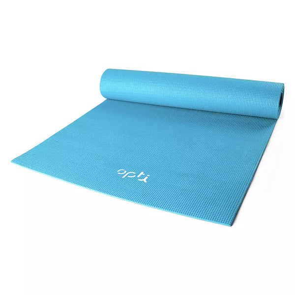 Opti 4mm PVC Yoga Exercise Mat - Blue