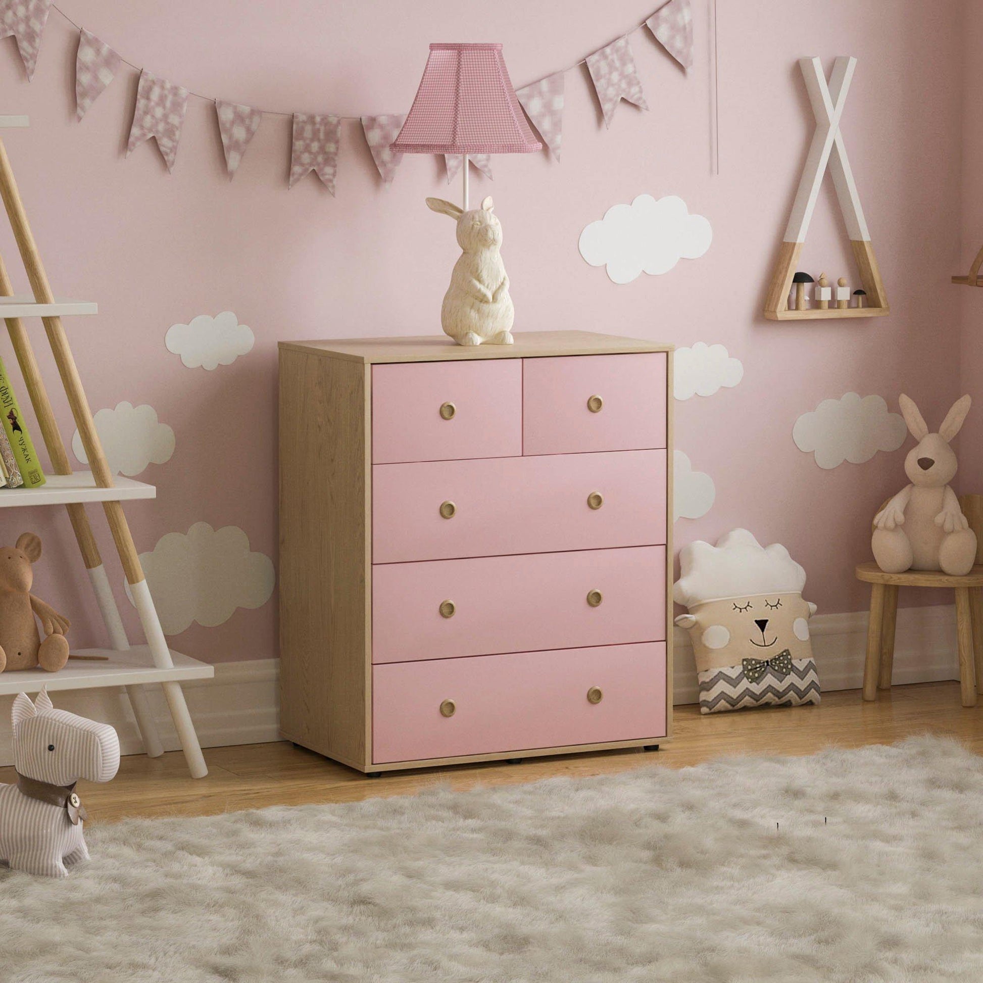 Lassic Junior Vida Neptune 5 Drawer Chest