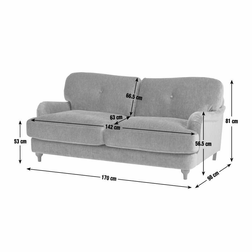 Habitat Eleanor Fabric 2 Seater Sofa - Grey