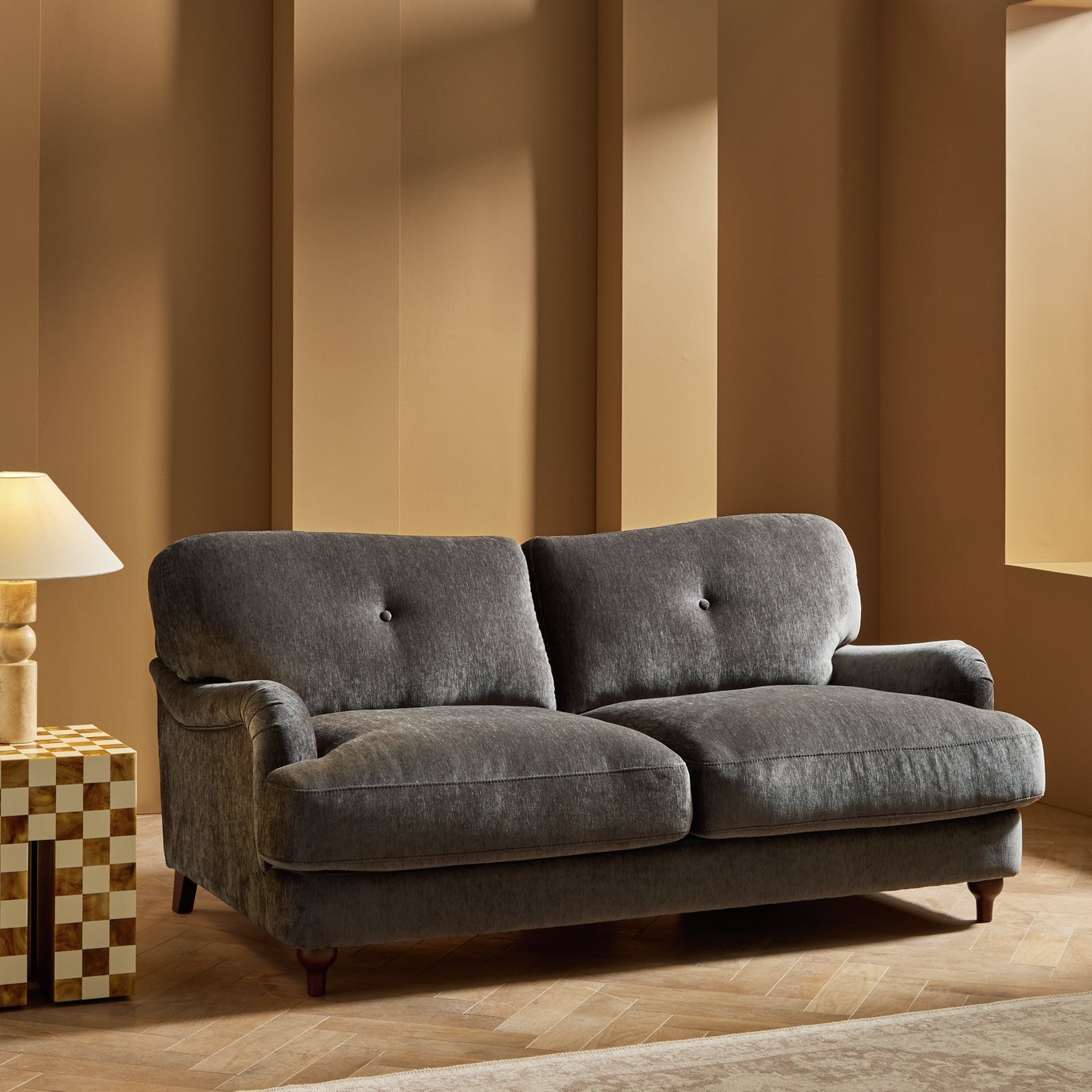Habitat Eleanor Fabric 2 Seater Sofa - Grey