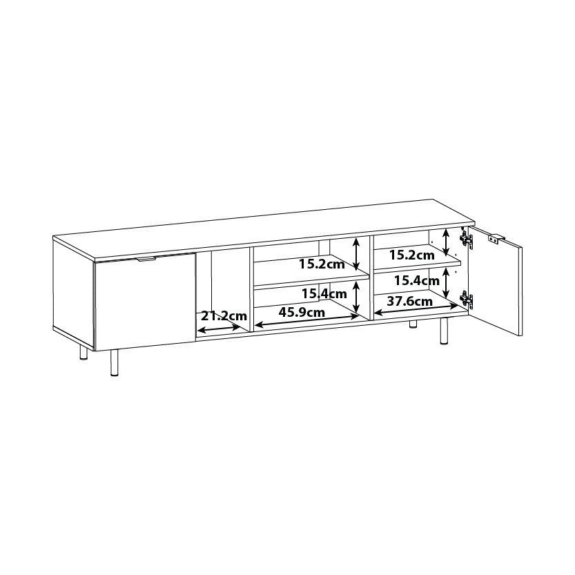 Argos Home Taite 2 Doors TV Unit - Natural