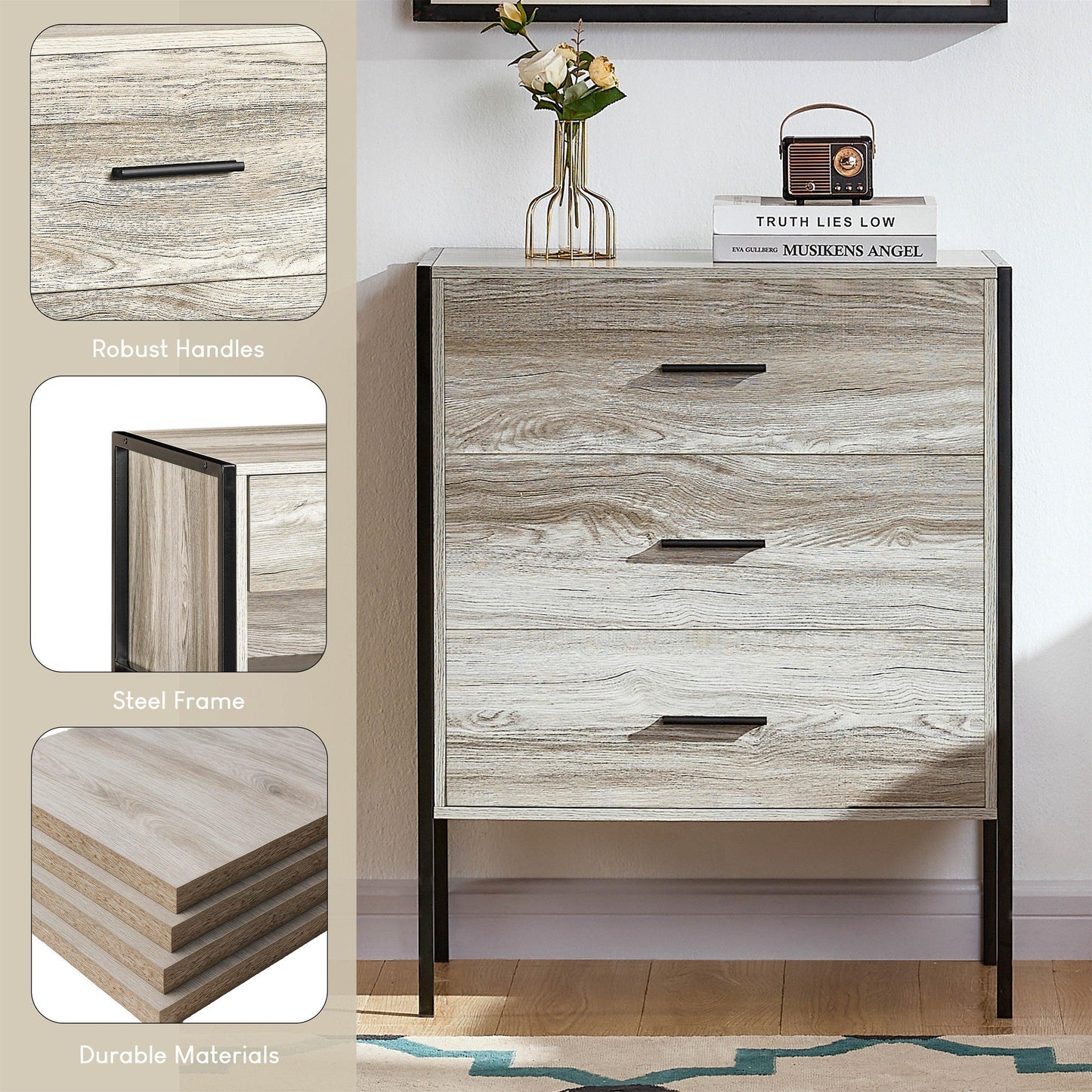 Lassic Vida Designs Brooklyn 3 Drawer Chest