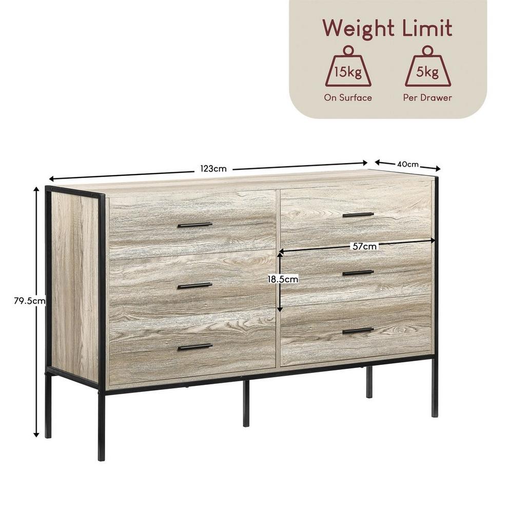 Lassic Vida Designs Brooklyn 6 Drawer Chest