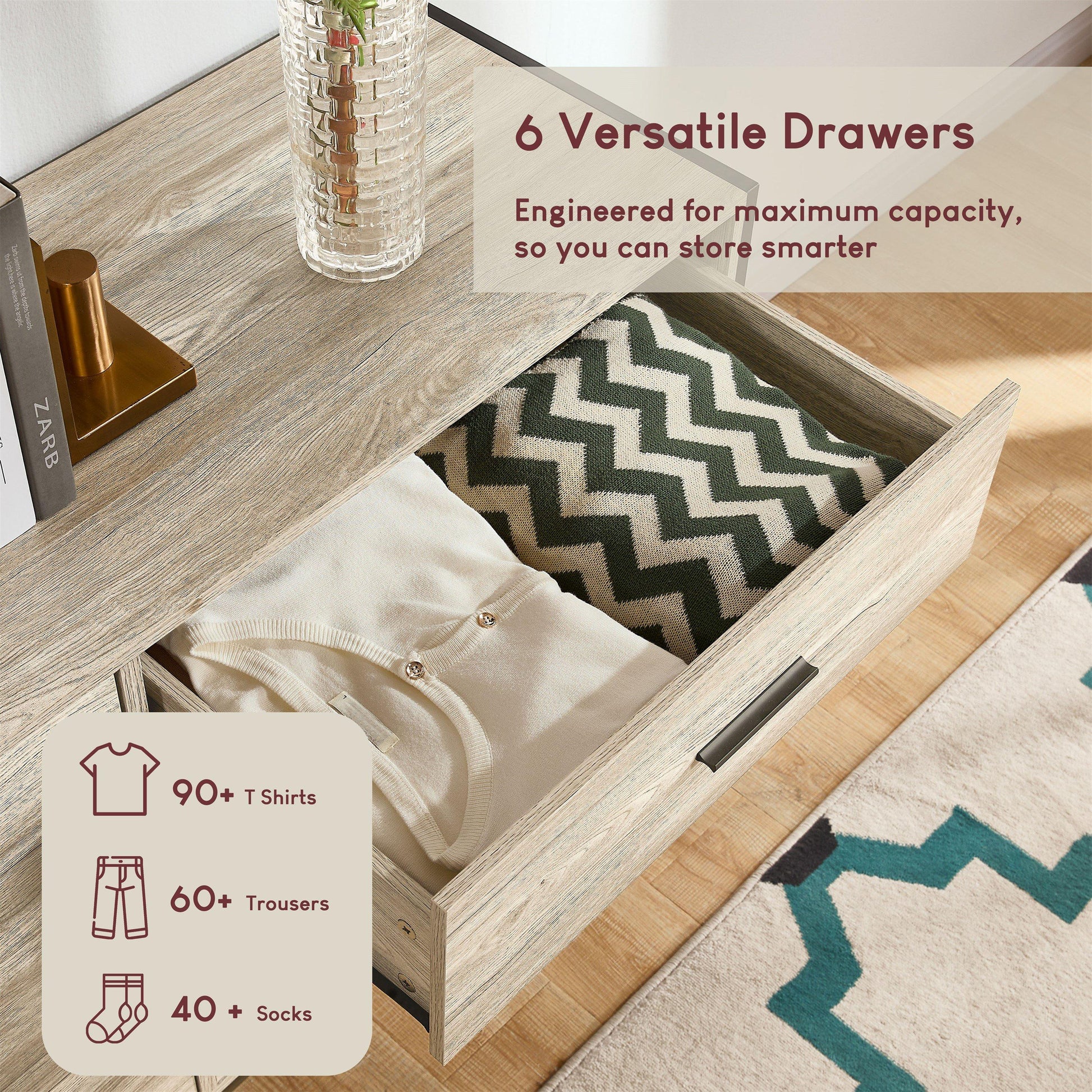 Lassic Vida Designs Brooklyn 6 Drawer Chest