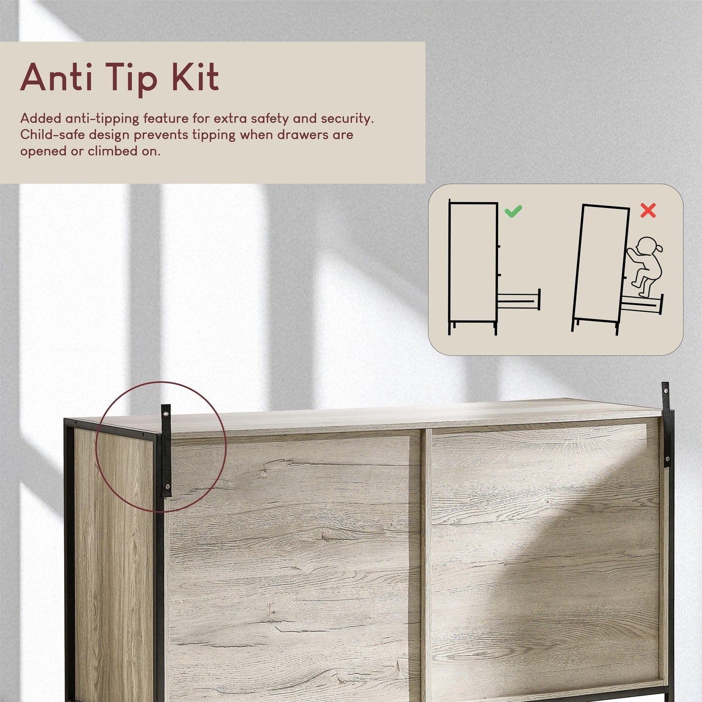 Lassic Vida Designs Brooklyn 6 Drawer Chest