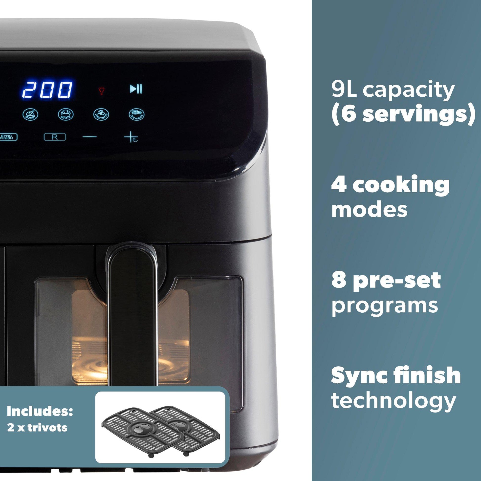 9L Dual Drawer Air Fryer