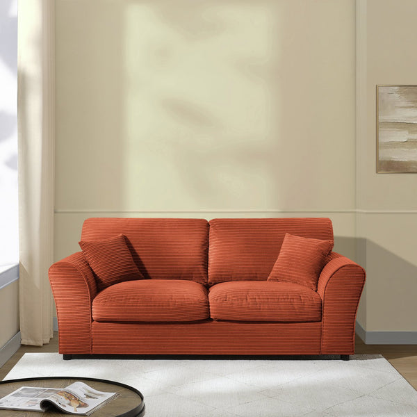 Argos Home Harry Cord 3 Seater Sofa - Rust