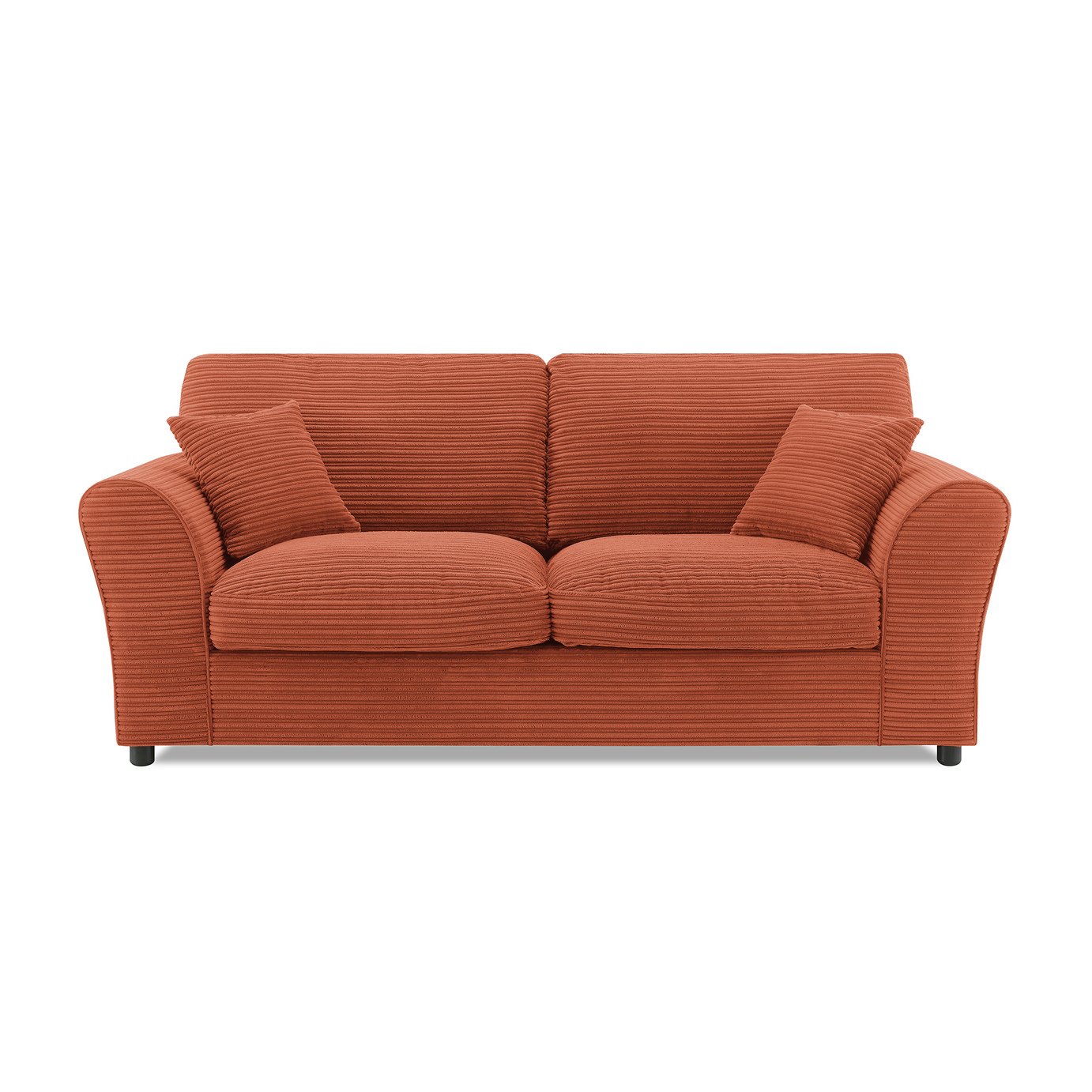 Argos Home Harry Cord 3 Seater Sofa - Rust