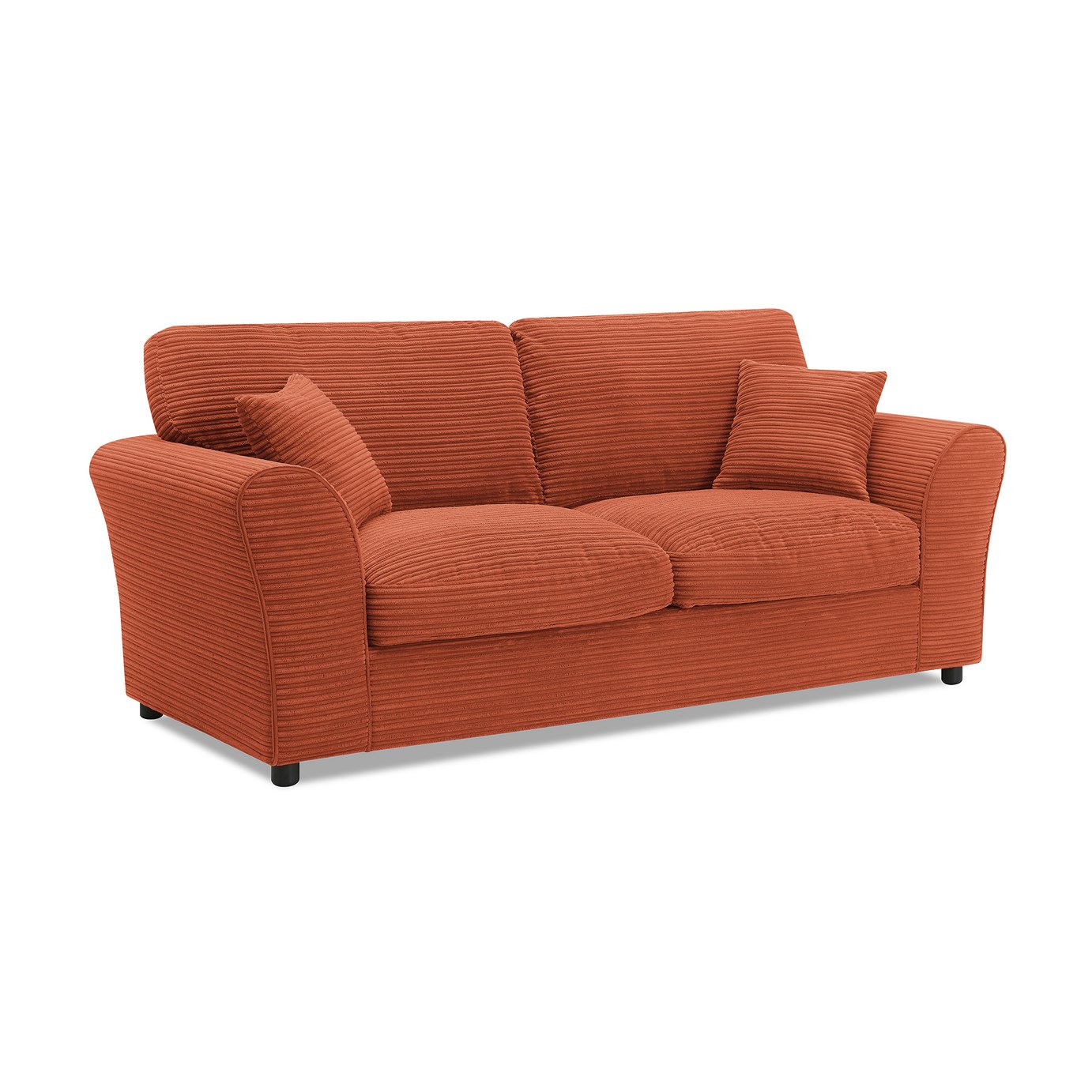 Argos Home Harry Cord 3 Seater Sofa - Rust
