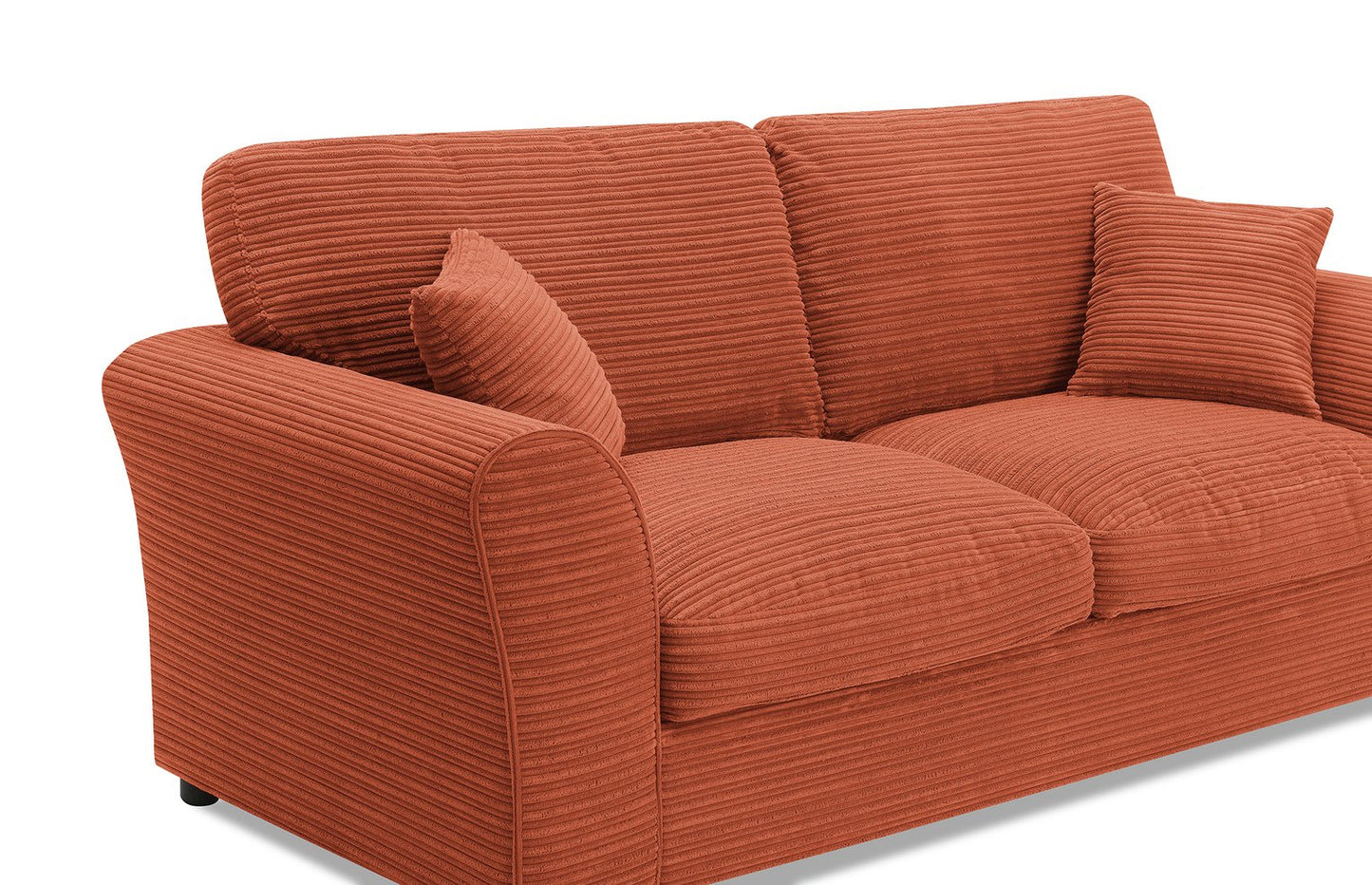 Argos Home Harry Cord 3 Seater Sofa - Rust