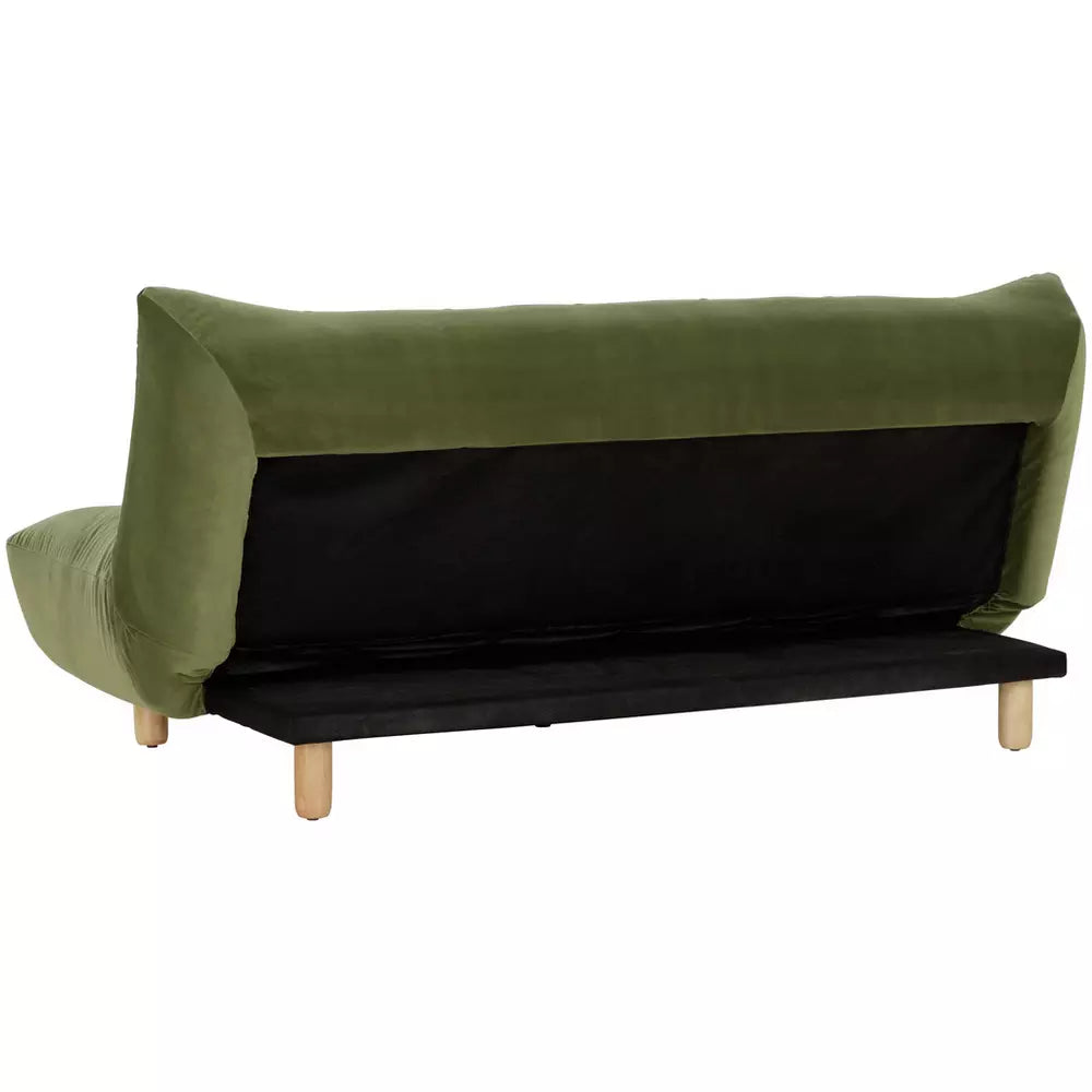 Habitat Kota 3 Seater Velvet Clic Clac Sofa Bed - Green