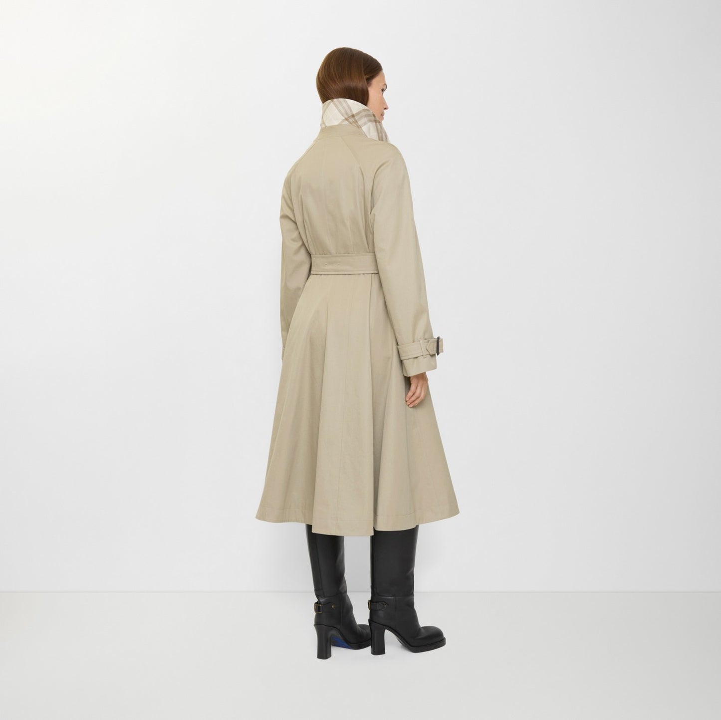 Long Gabardine Ellingham Fit-and-flare Car Coat