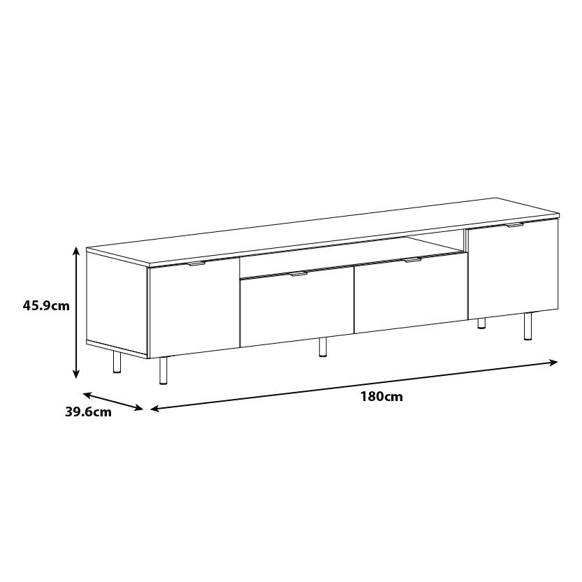 Argos Home Taite 2 Doors 2 Drawers TV Unit - White