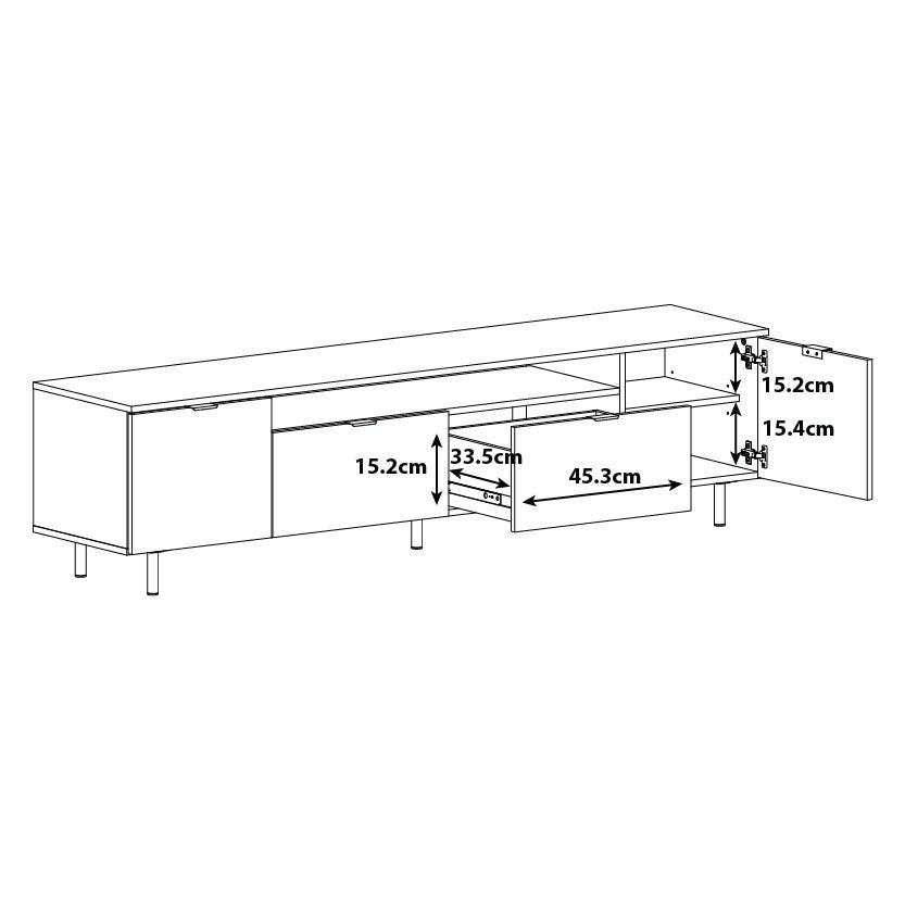 Argos Home Taite 2 Doors 2 Drawers TV Unit - White