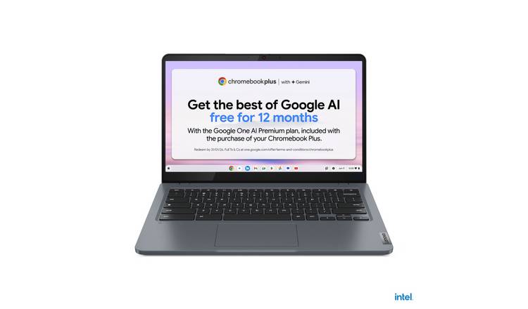 Lenovo Chrome Slim 3 14in i3 8GB 256GB Chromebook Plus- Grey