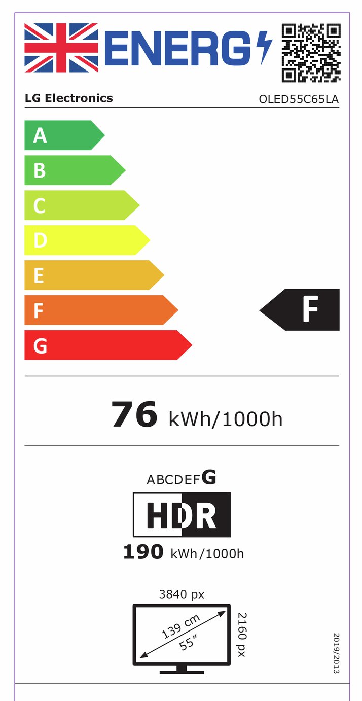 LG 55 Inch OLED55C65LA Smart 4K UHD HDR OLED AI TV
