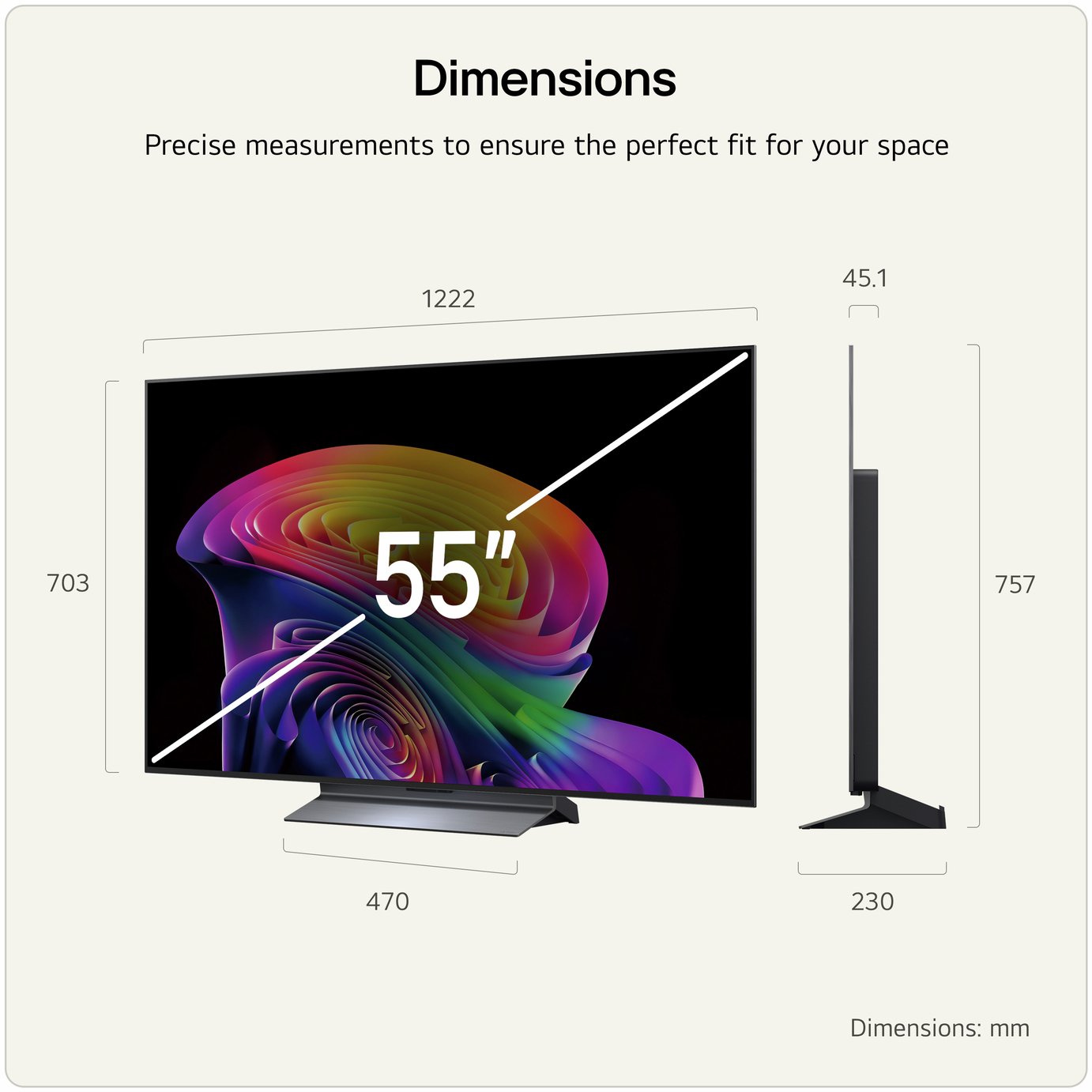 LG 55 Inch OLED55C65LA Smart 4K UHD HDR OLED AI TV