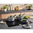 Morphy Richards 3 Piece Aluminium Saucepan Set - Grey