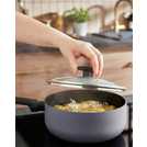 Morphy Richards 3 Piece Aluminium Saucepan Set - Grey
