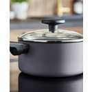 Morphy Richards 3 Piece Aluminium Saucepan Set - Grey